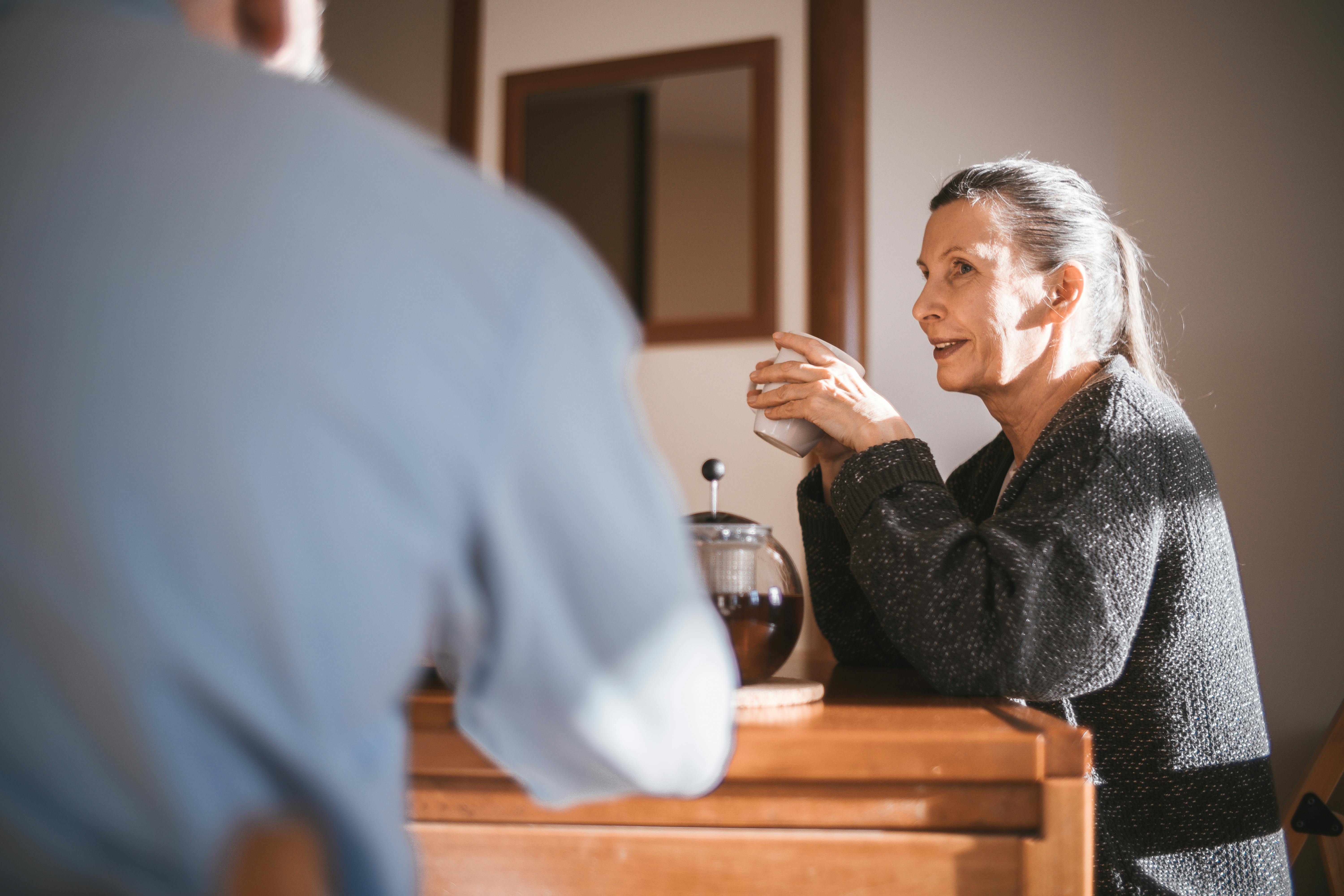 healthy couple love coffee