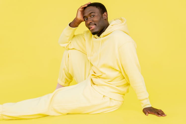 A Man Wearing Yellow Clothes