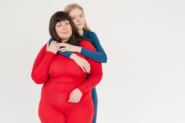 Tender Women With Different Body Types In Studio