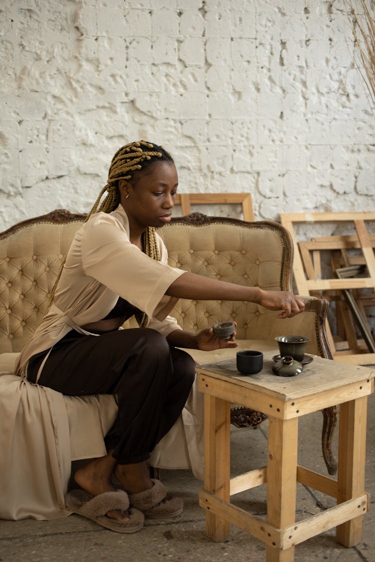 Woman Making A Cup Of Tea
