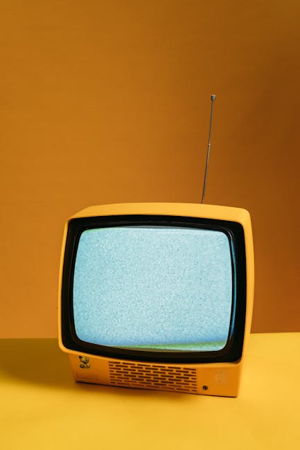 Black Crt Tv Showing Gray Screen · Free Stock Photo