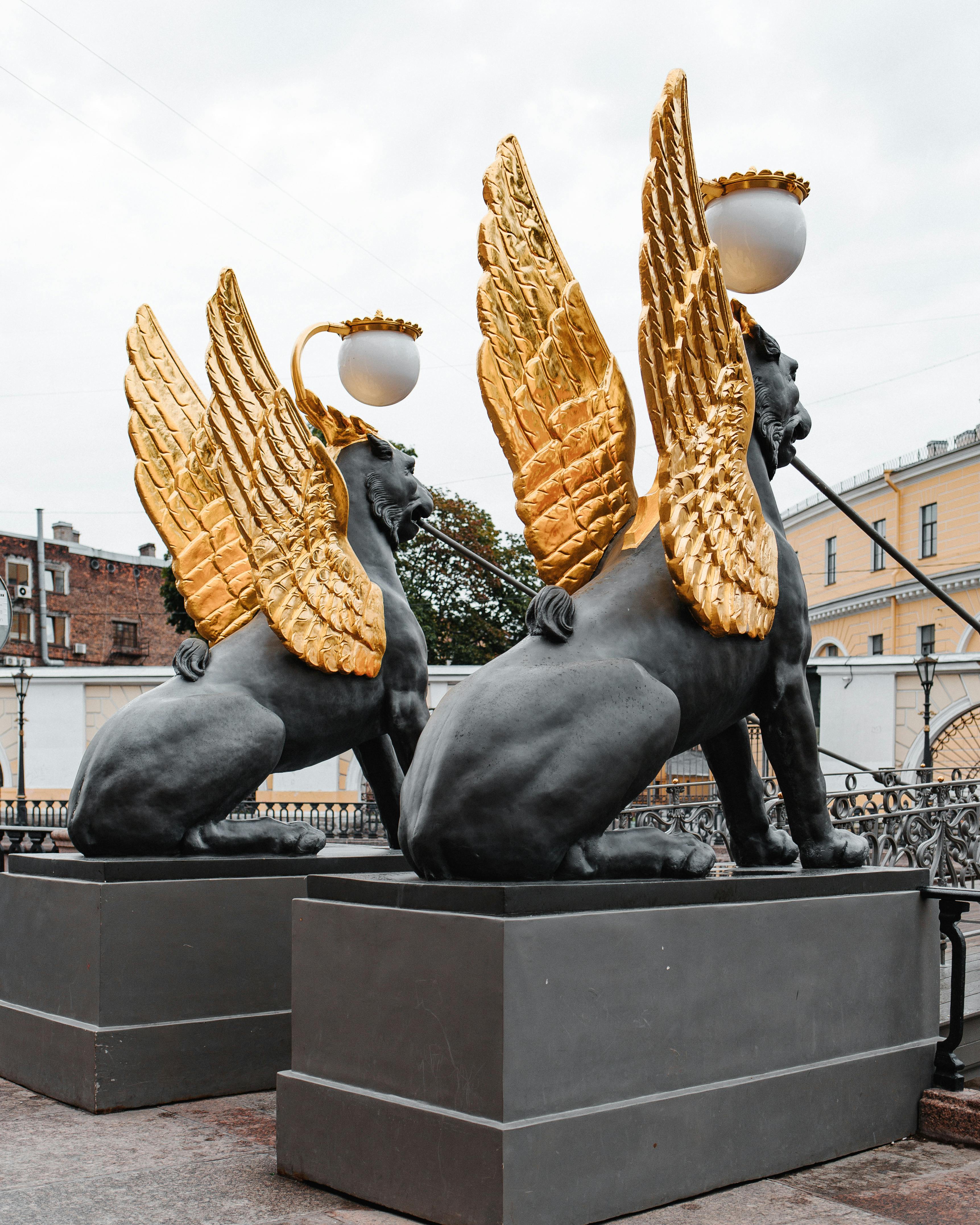 lion with wings statue