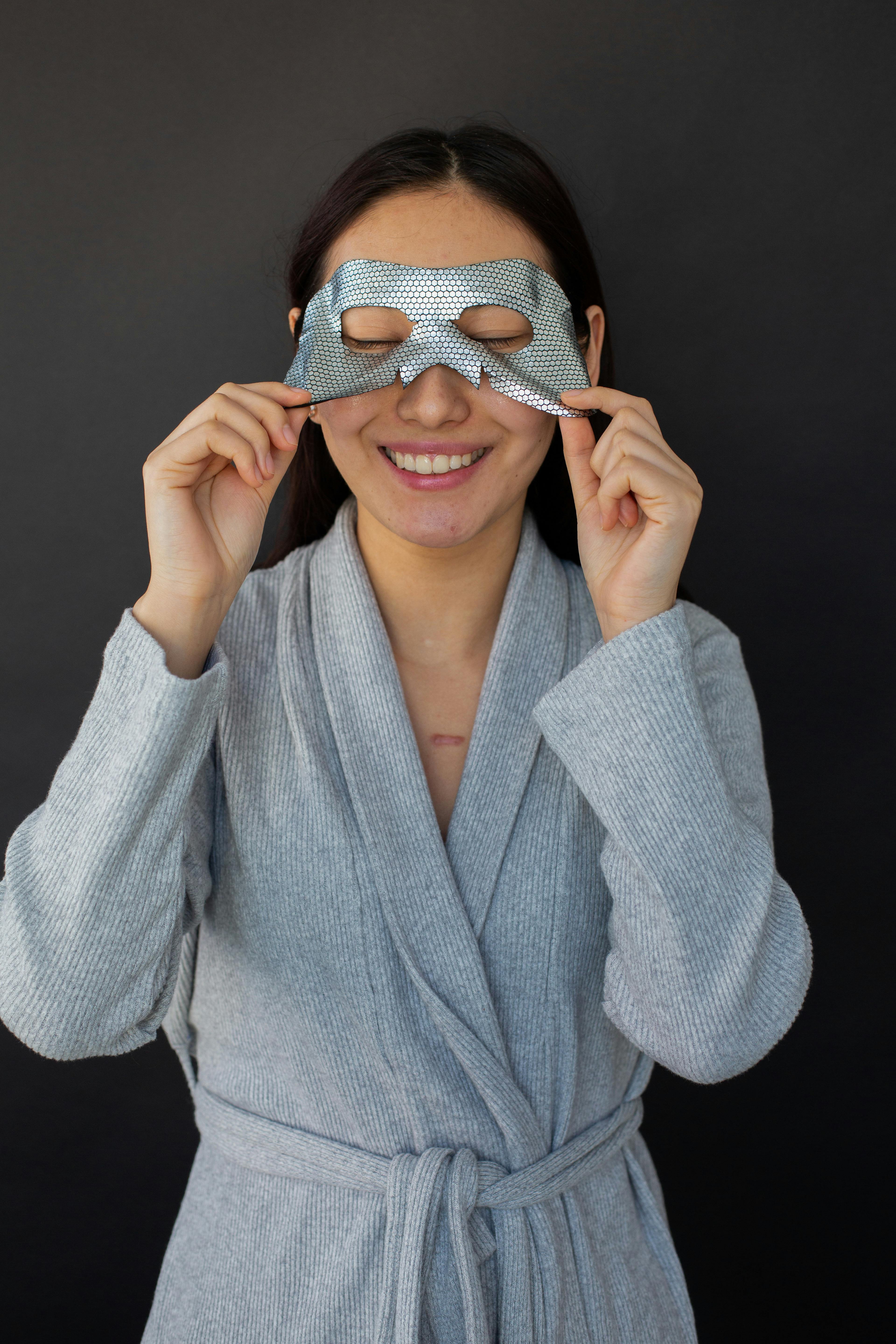 Applying soothing skincare