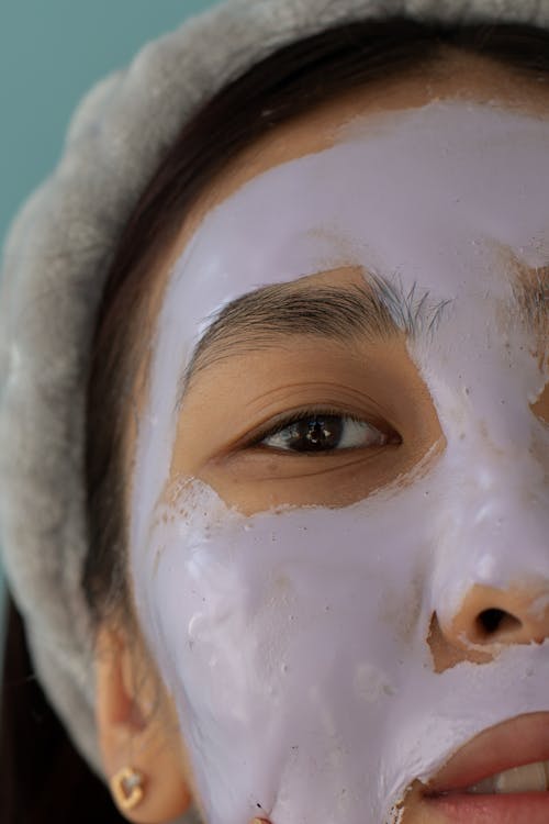 Asian woman in facial mask