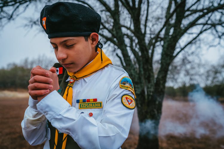 Boy In Scout Uniform