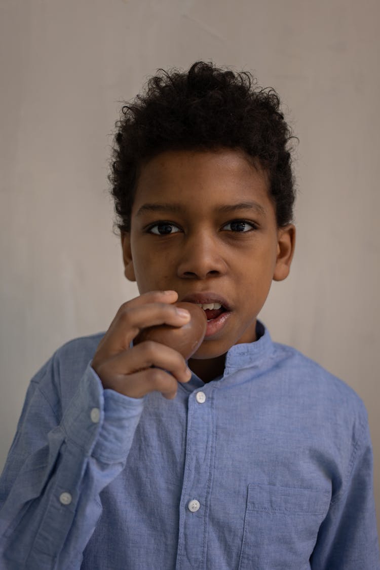 Boy With Chocolate Egg