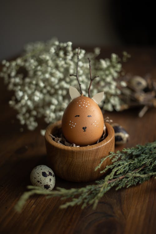 Close up of an Egg and Herbs