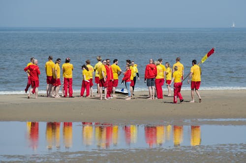 Group of Lifeguards on Beach