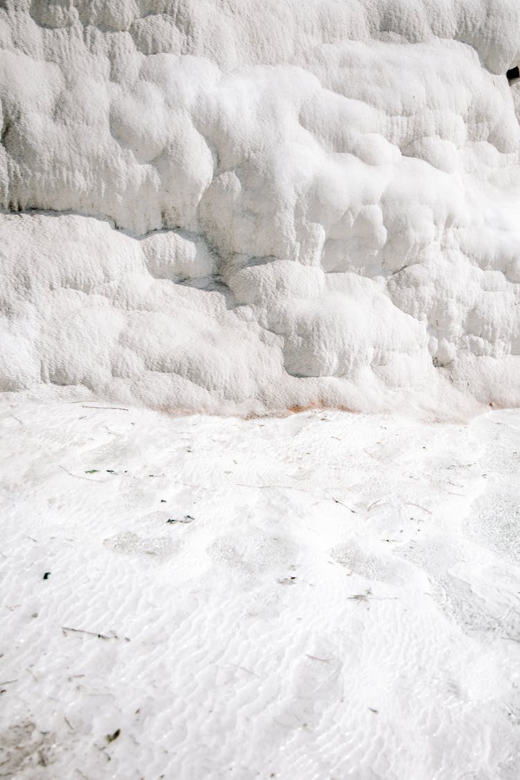 Close-up Of A Pile Of Snow 