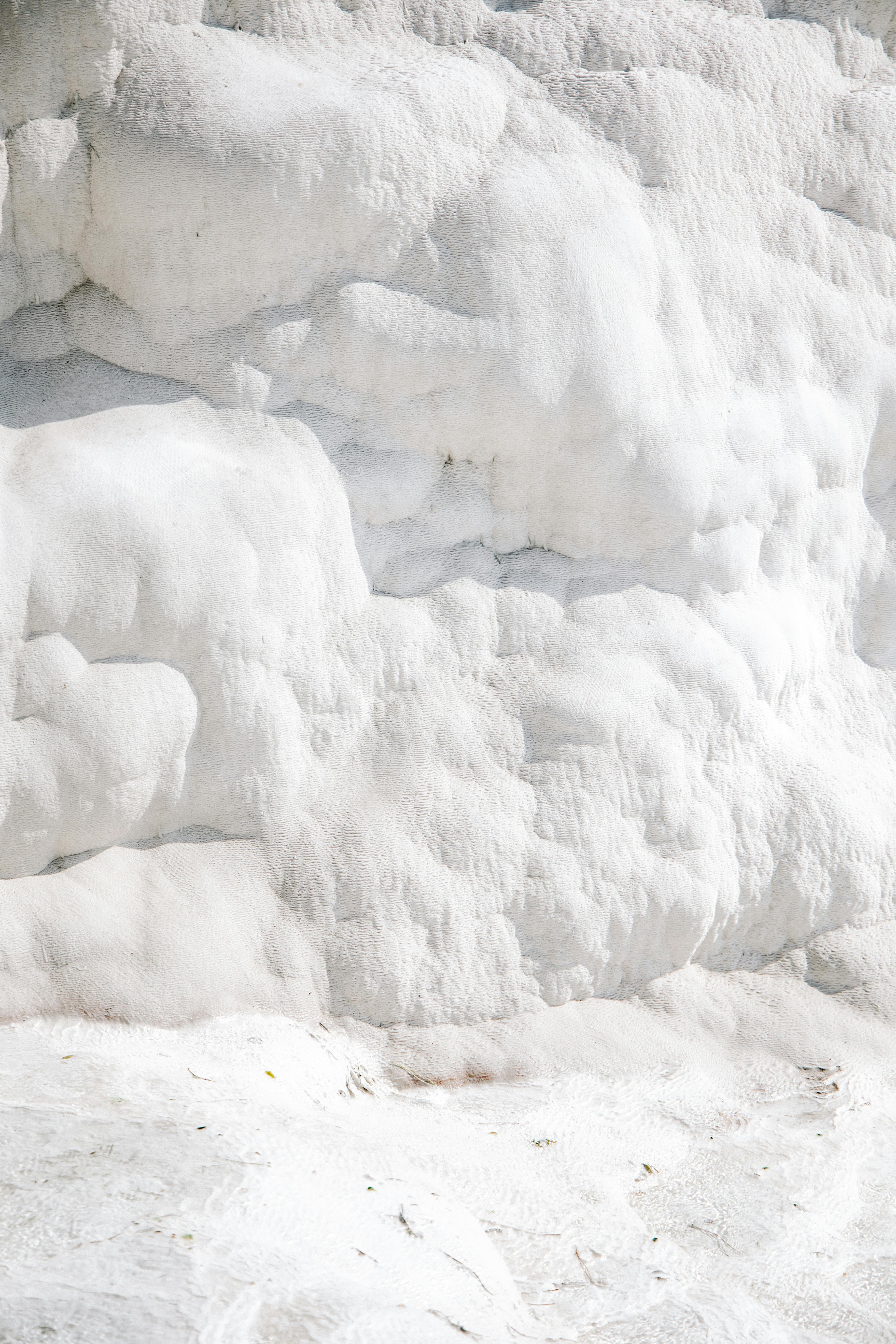 Stunning white rock formation perfect for nature-themed backgrounds or geology studies.
