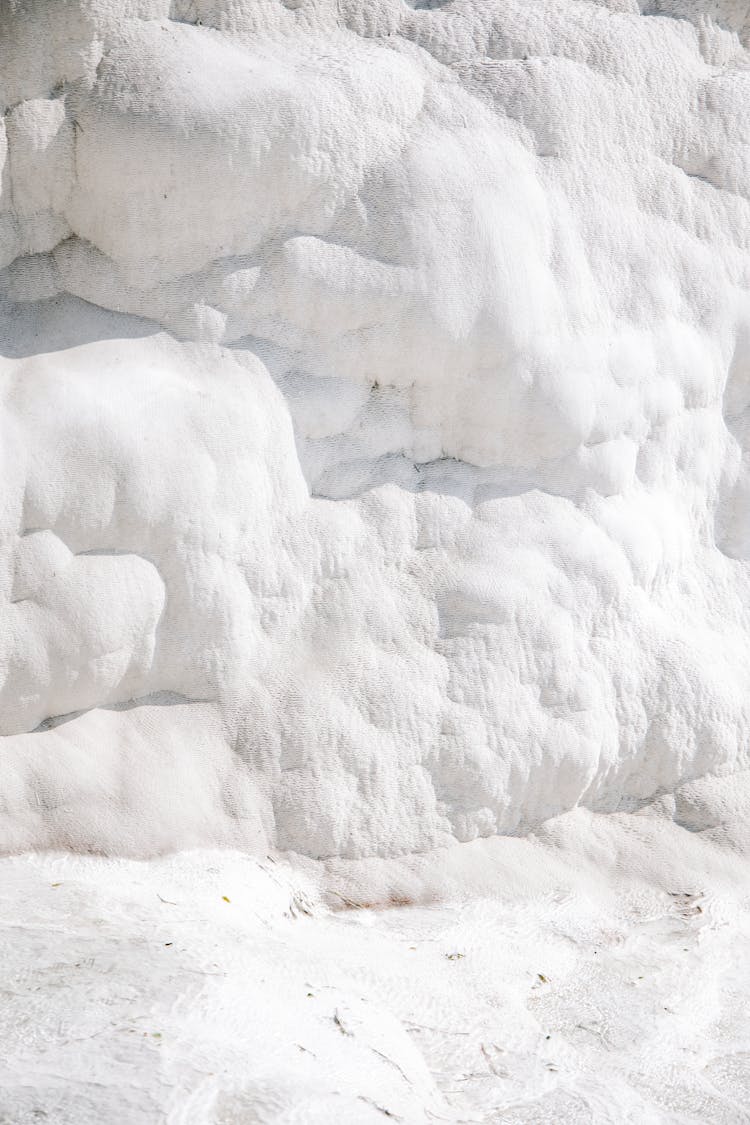 Close Up Of White, Eroded Rocks