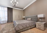 Creative design of bedroom with furniture at home