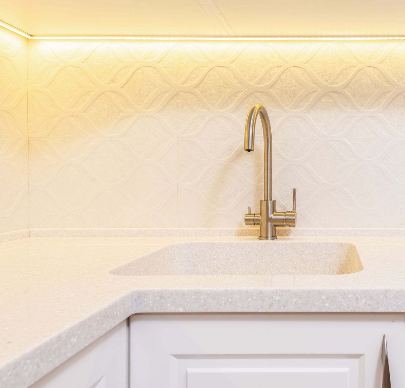 Stainless steel kitchen faucet