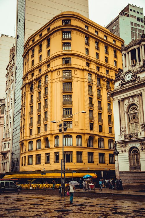 Yellow Building in a City