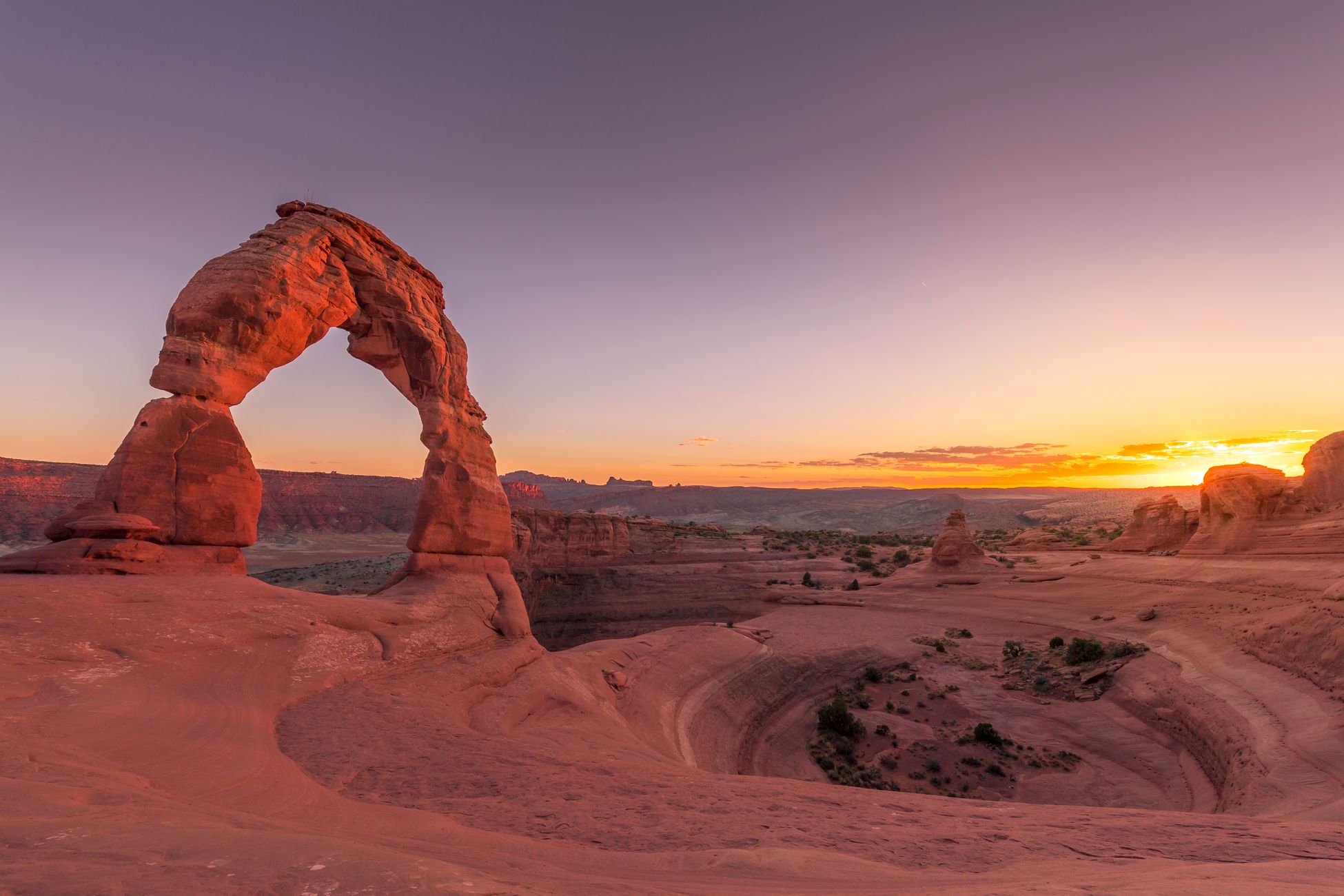 Utah desert at sunset