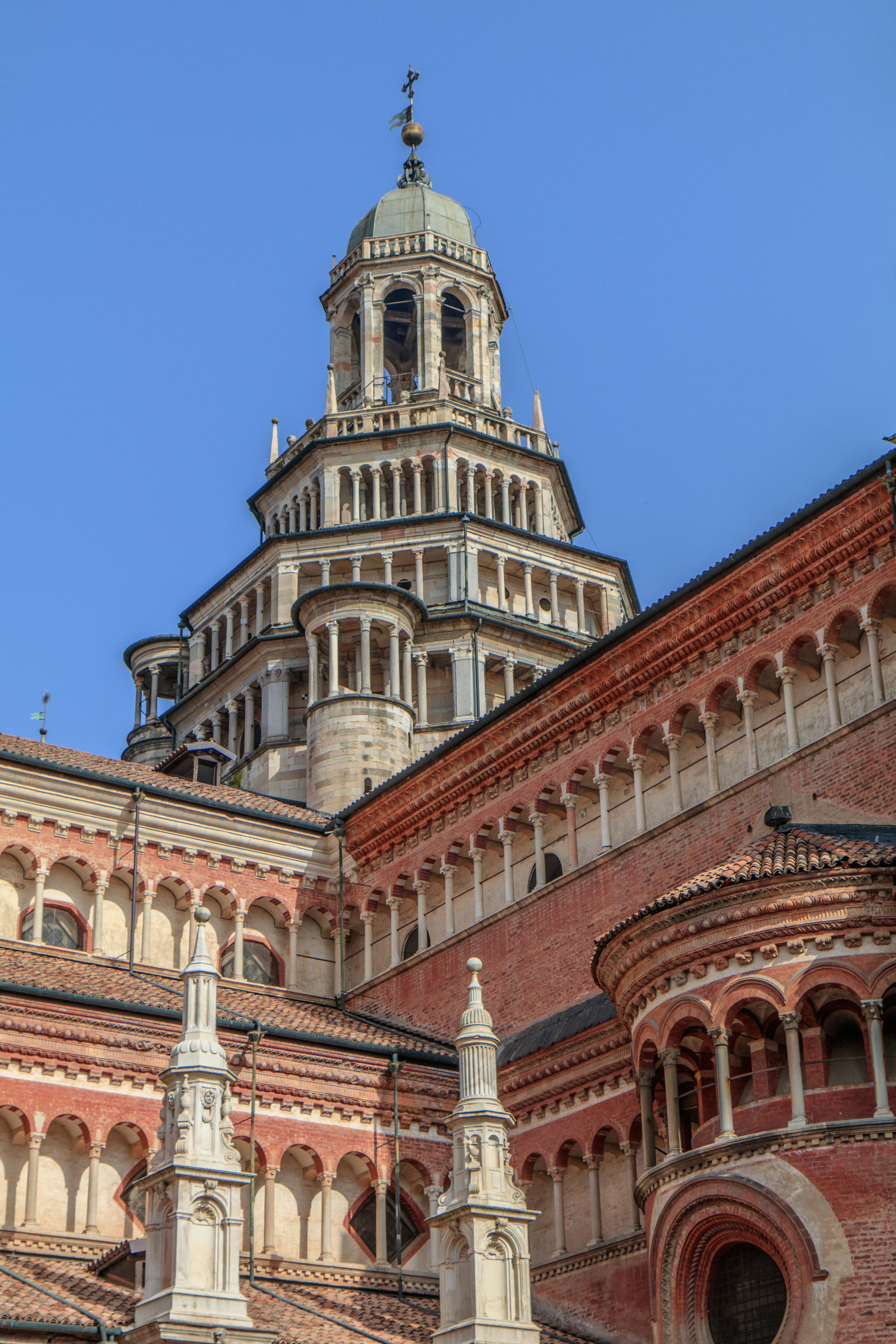 certosa di pavia in low angle shot