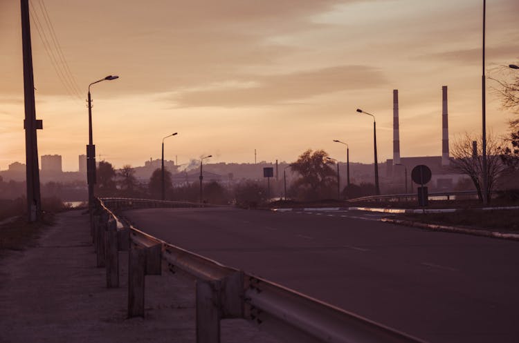 Empty Road In Town