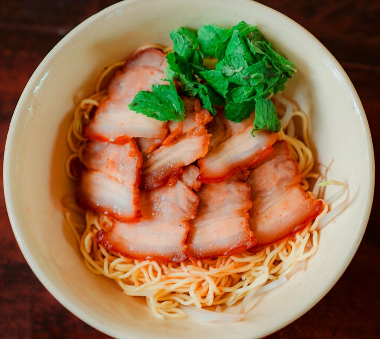 Ramen On Ceramic Bowl