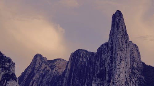 Silhouette of Rocky Cliff