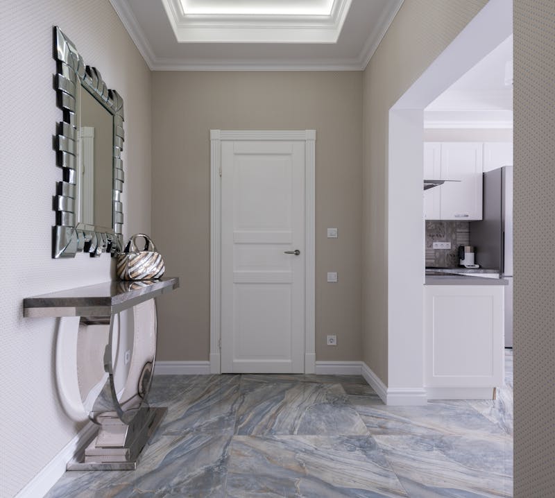 현관 바닥 타일 시공