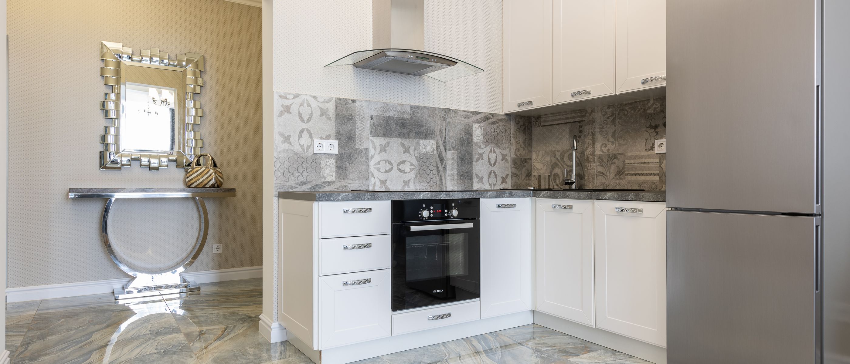 Kitchen Spraying in Malden Rushett — woodwork brushed to a crisp, smooth line