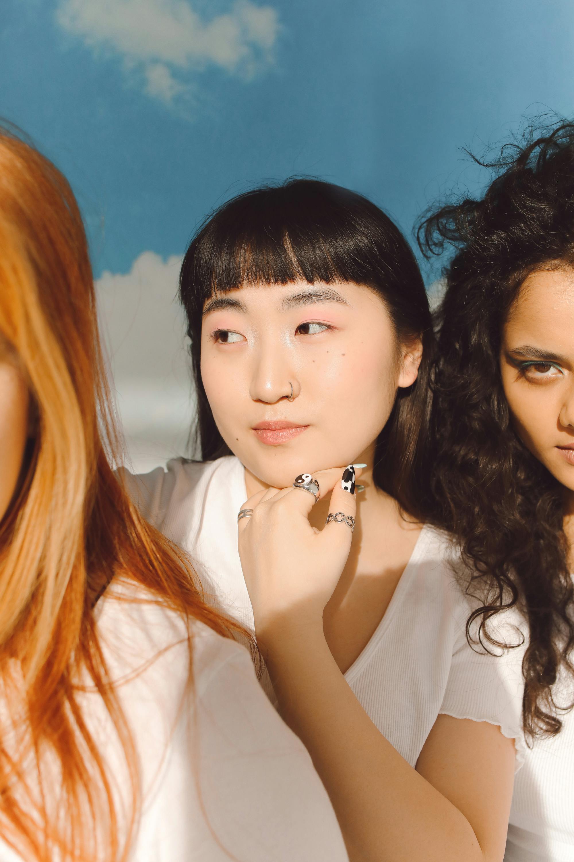 portrait of three girls