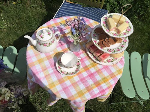 Imagine de stoc gratuită din britanic, ceai de după-amiază, flori