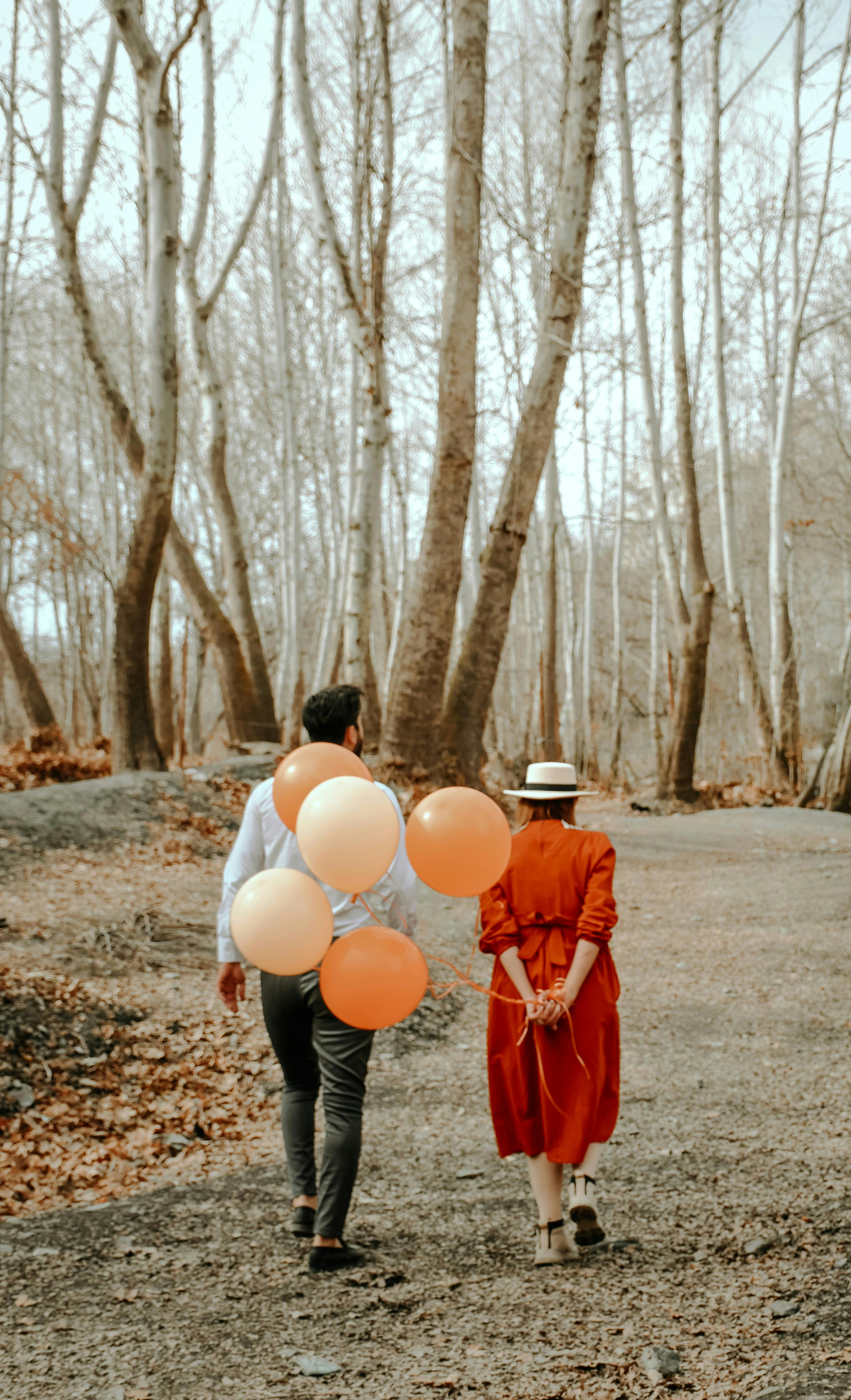 anonymous couple walking during romantic date