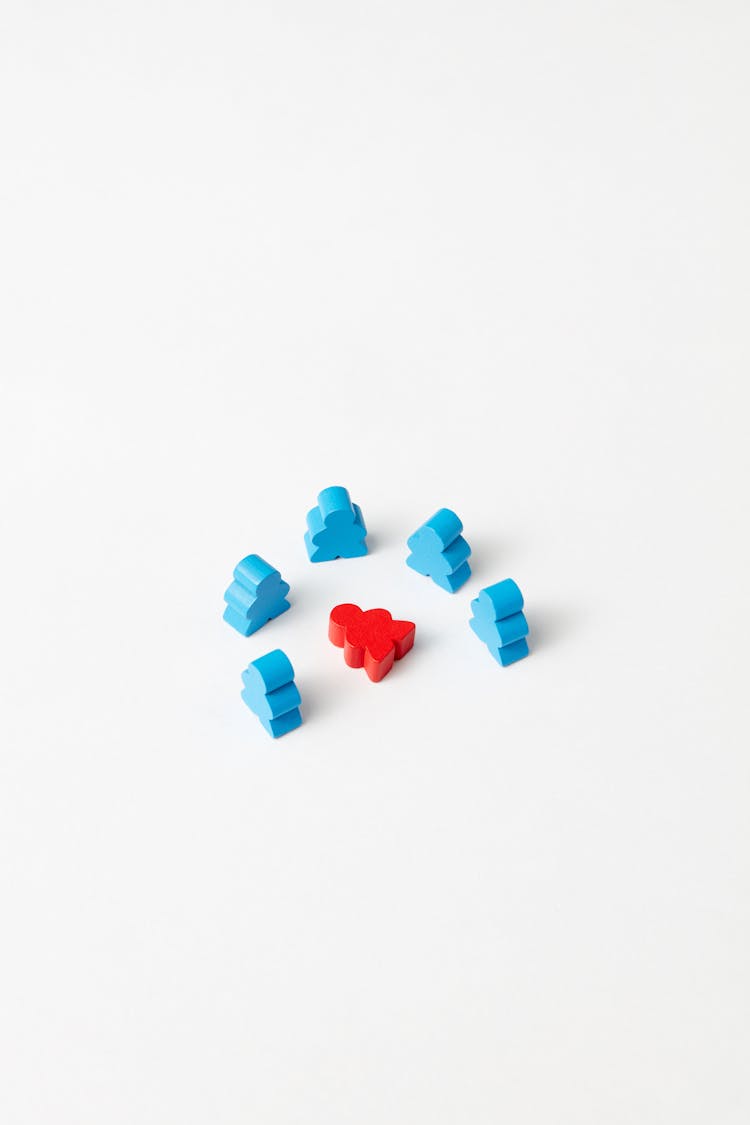 Plastic Figurines On A White Background