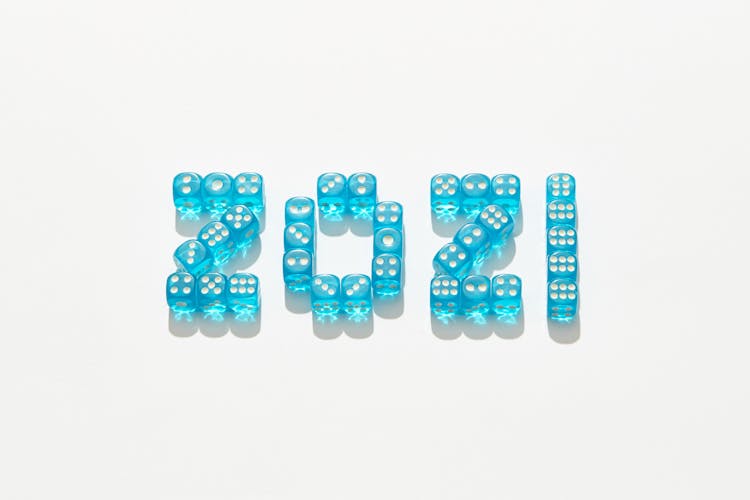 2021 Sign Made With Blue Dice 