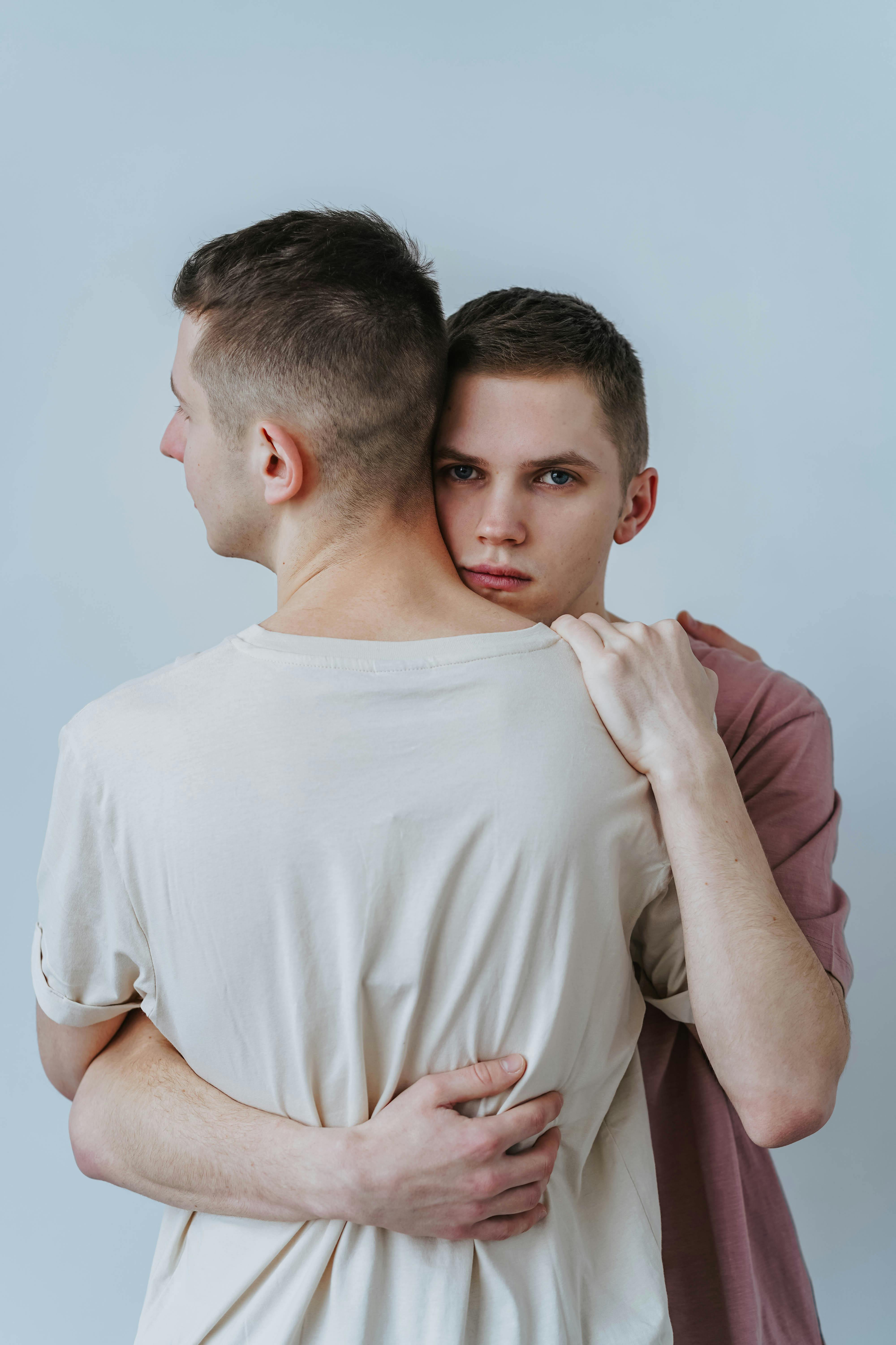 A Sweet Young Couple Hugging
