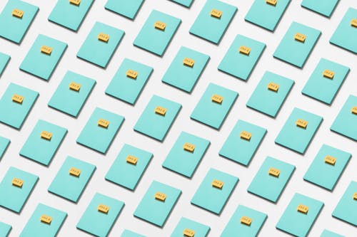Free Notebooks with Sticky Notes Stock Photo