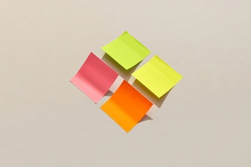 Photo of Four Colorful Sticky Notes
