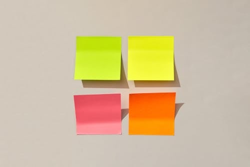 Photograph of Colorful Sticky Notes