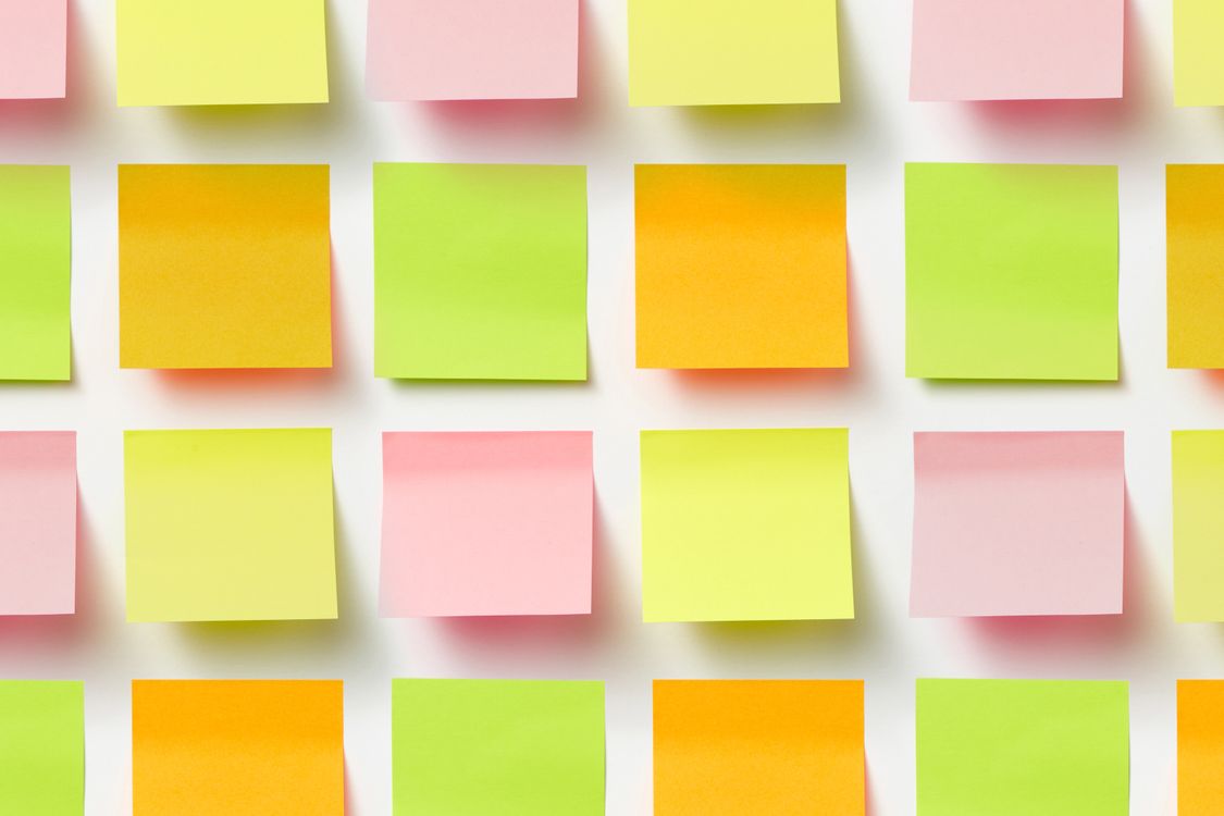 Sticky Notes Posted on Wall · Free Stock Photo