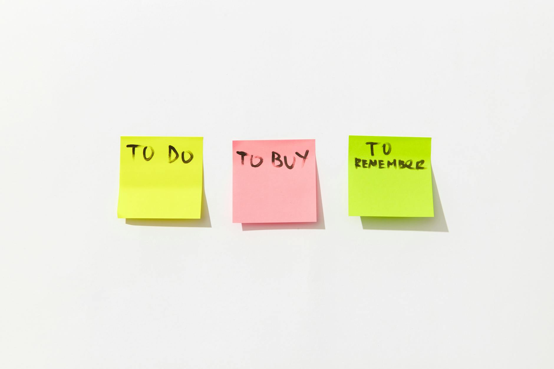 Handwritten Notes On Sticky Notes In Lunch Bag And Bathroom Mirror