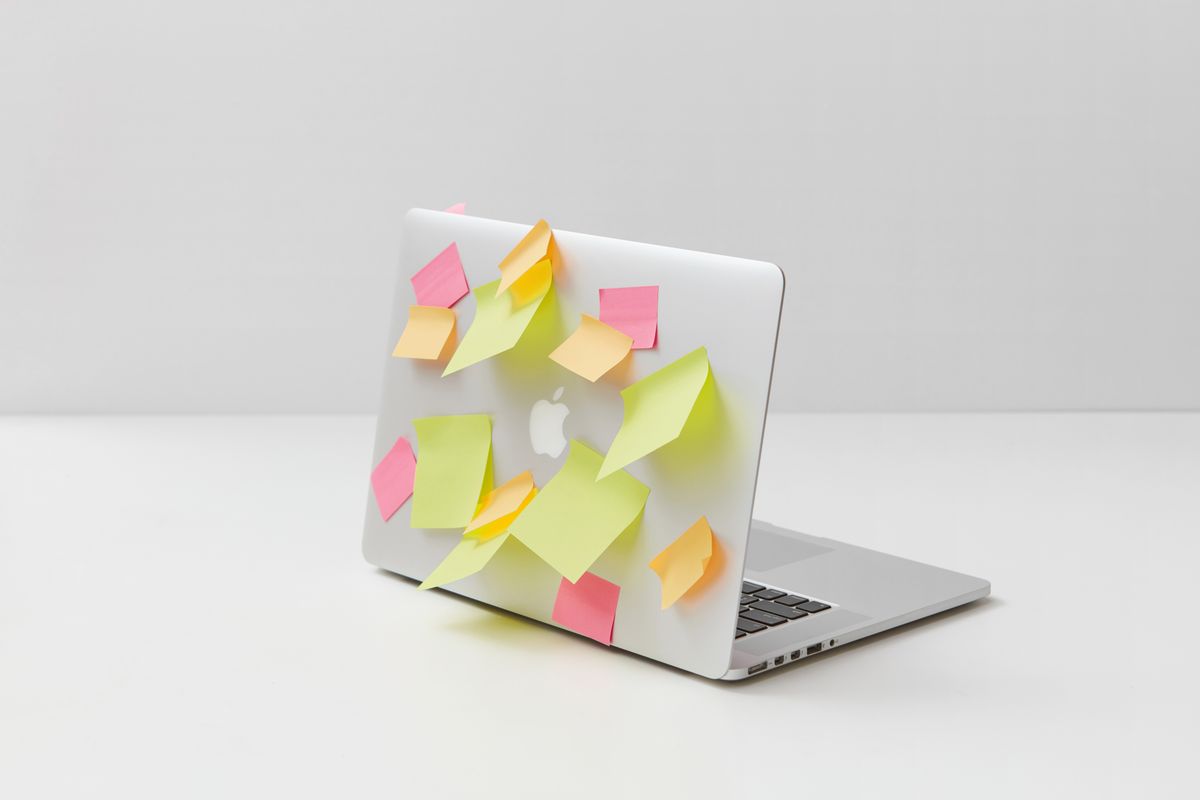 a cluttered desktop with dozens of neon green boxes and arrows overlap each other
