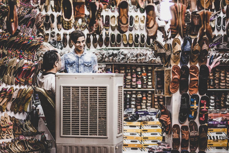 Two Person in Shoe Store