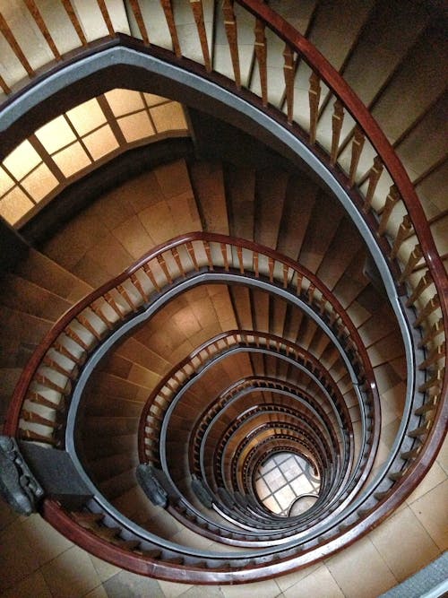 Free Brown Spiral Stairs Stock Photo