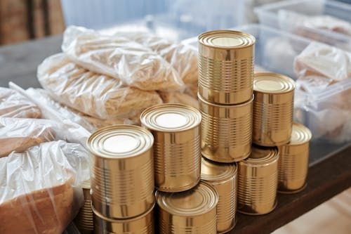 Free A Close-Up Shot of Canned Goods Stock Photo