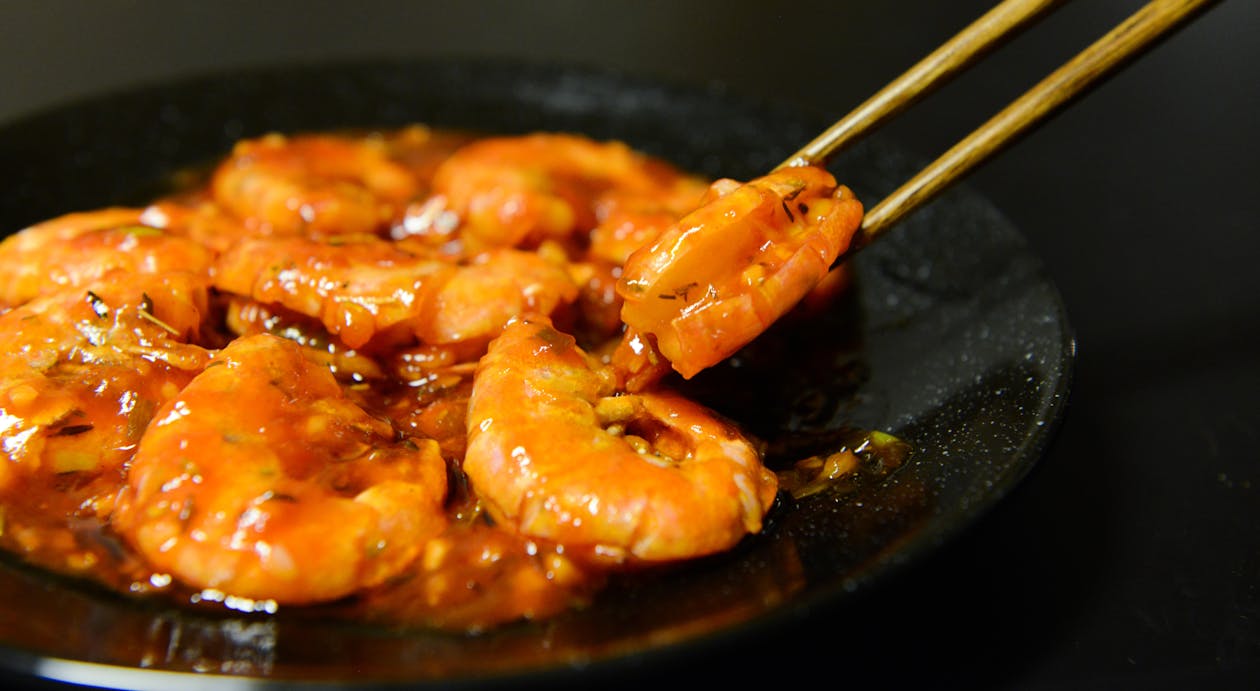 Free Garlic Shrimp Dish Stock Photo