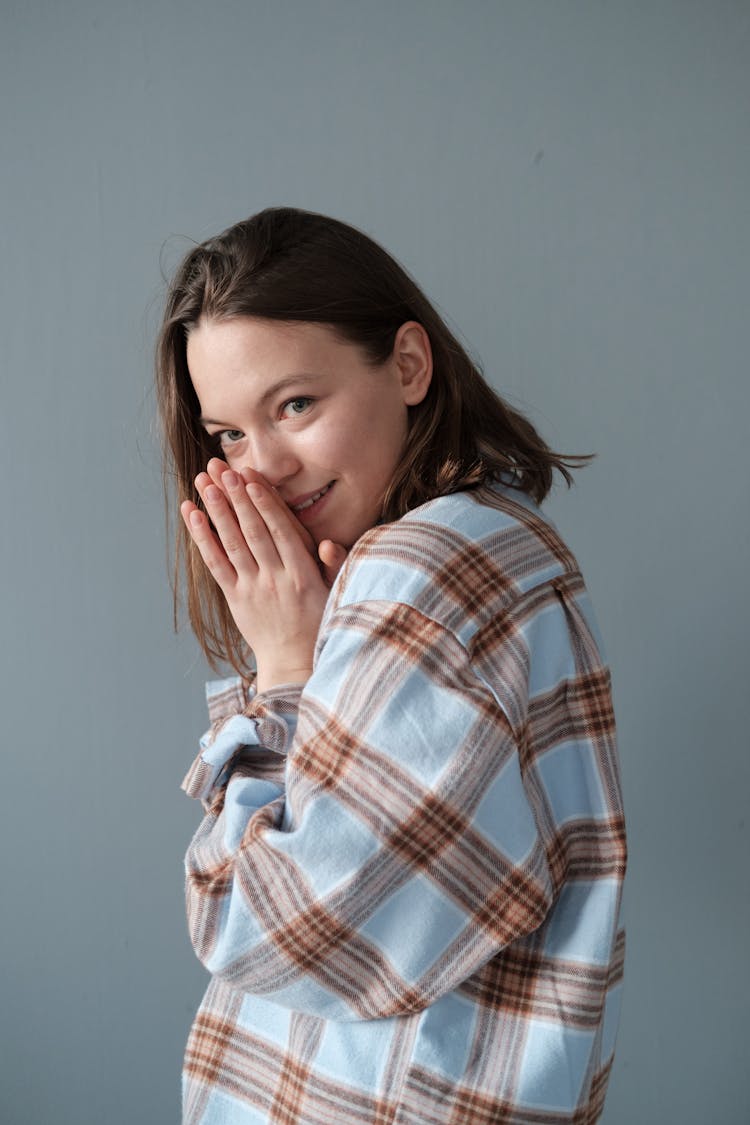 A Woman Wearing Flannel