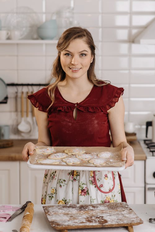 Fotobanka s bezplatnými fotkami na tému cookies, drevená doska, kuchyňa