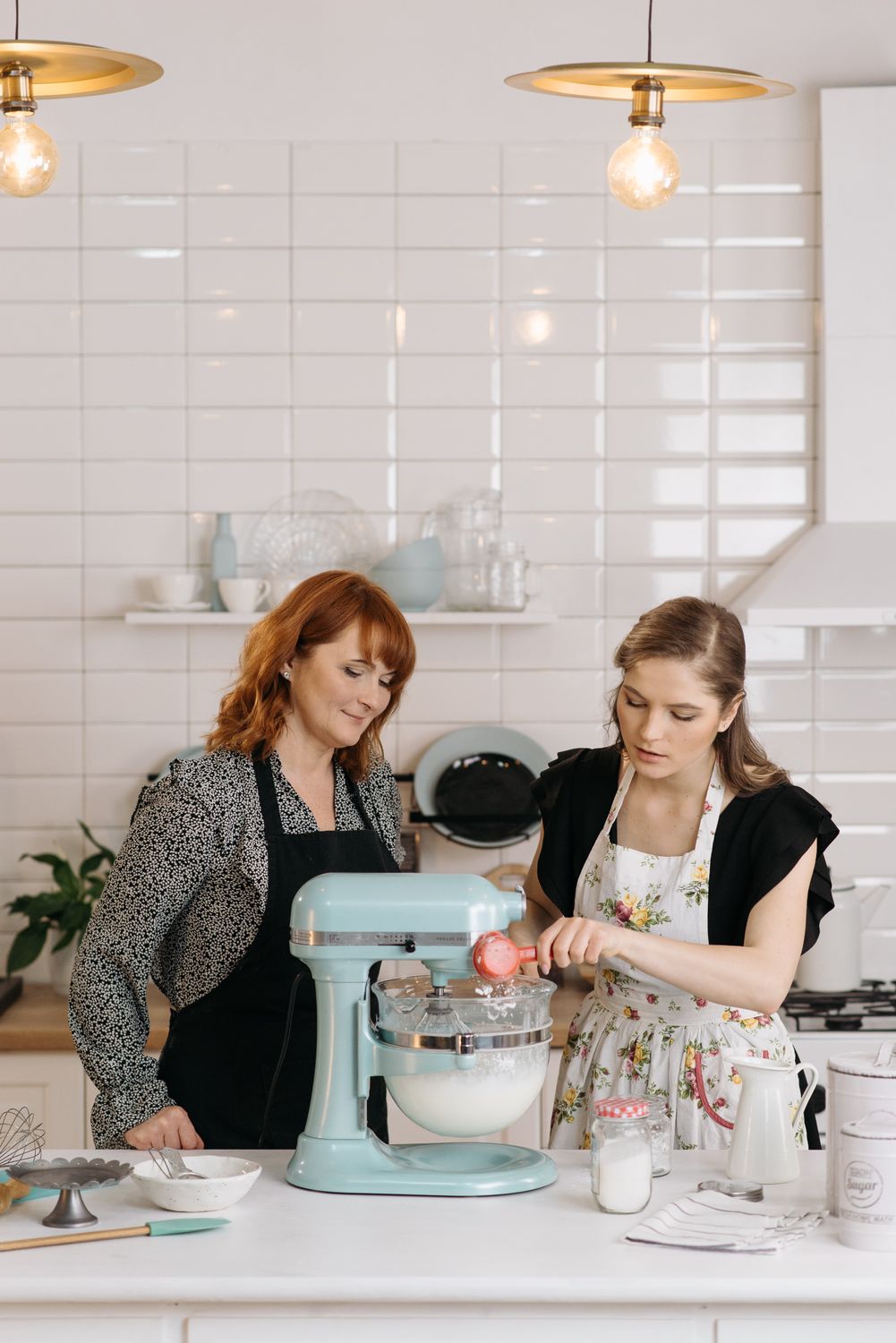Women Making a Batter Mixture · Free Stock Photo