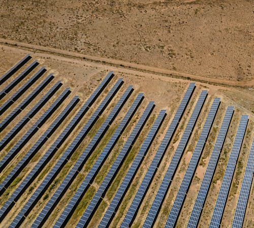 Free A Solar Farm at the Desert  Stock Photo