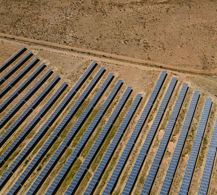 A Solar Farm At The Desert 