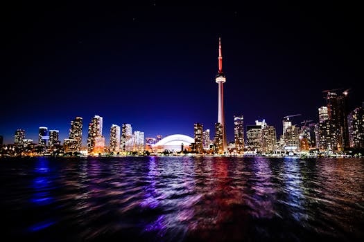 Free stock photo of city, lights, night, skyline