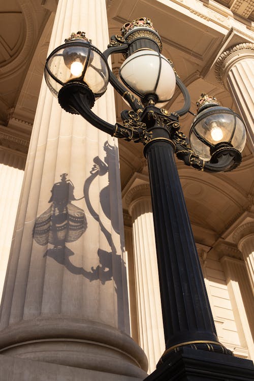 Low Angle Shot of a Lamp Post