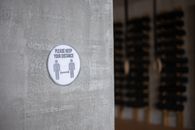 Please Keep Your Distance title on sign in gym