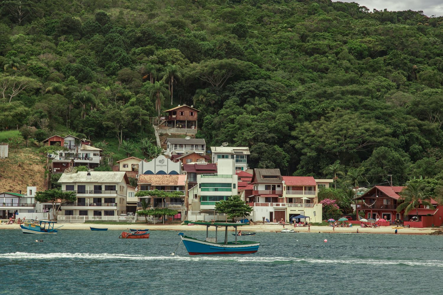 Small pousada with hand-painted sign in Lagoa da Conceição